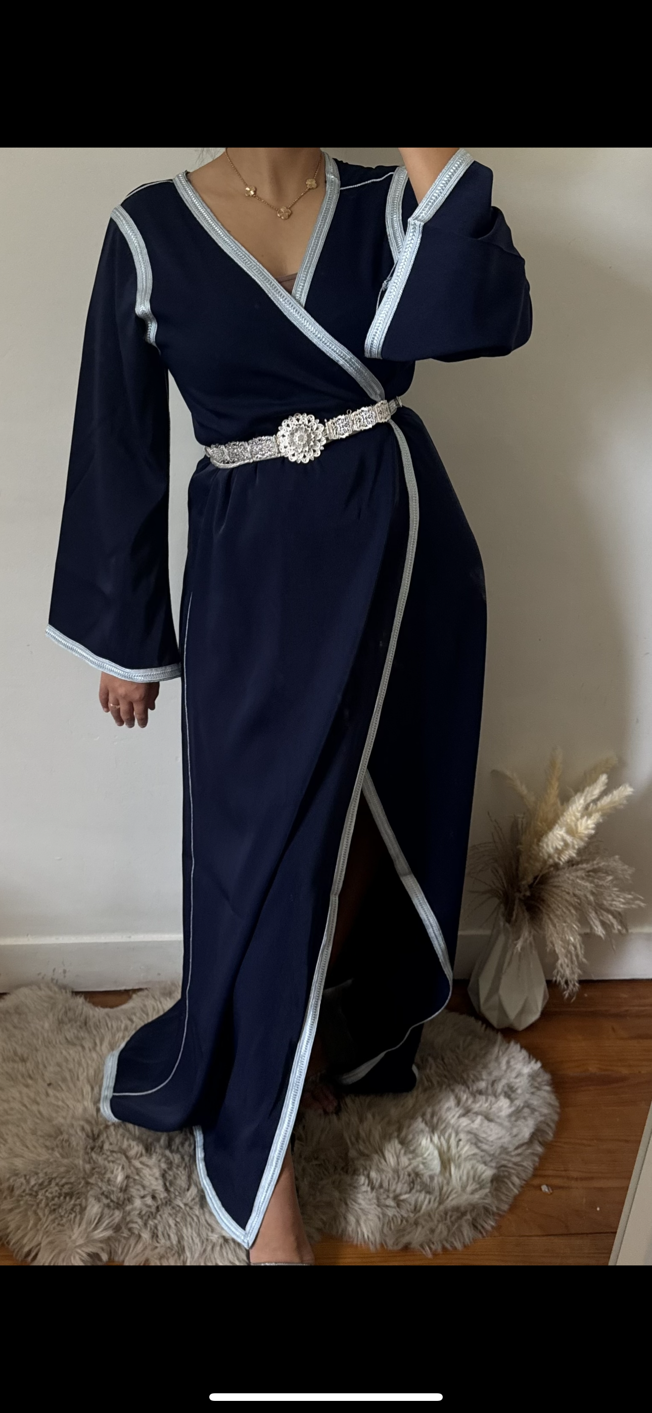 Caftan bleu marine