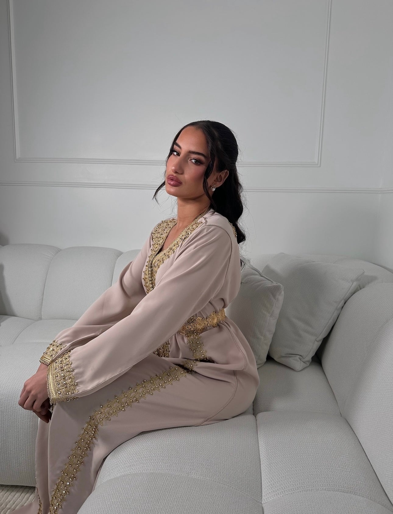 Caftan perle de rose