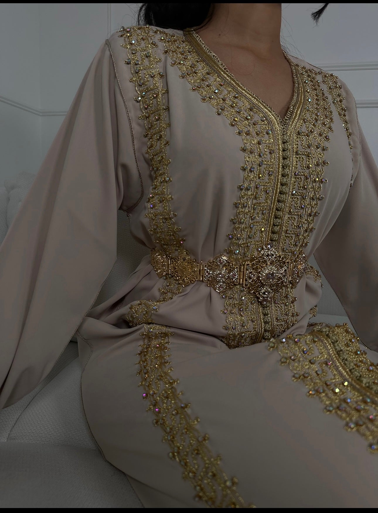 Caftan perle de rose