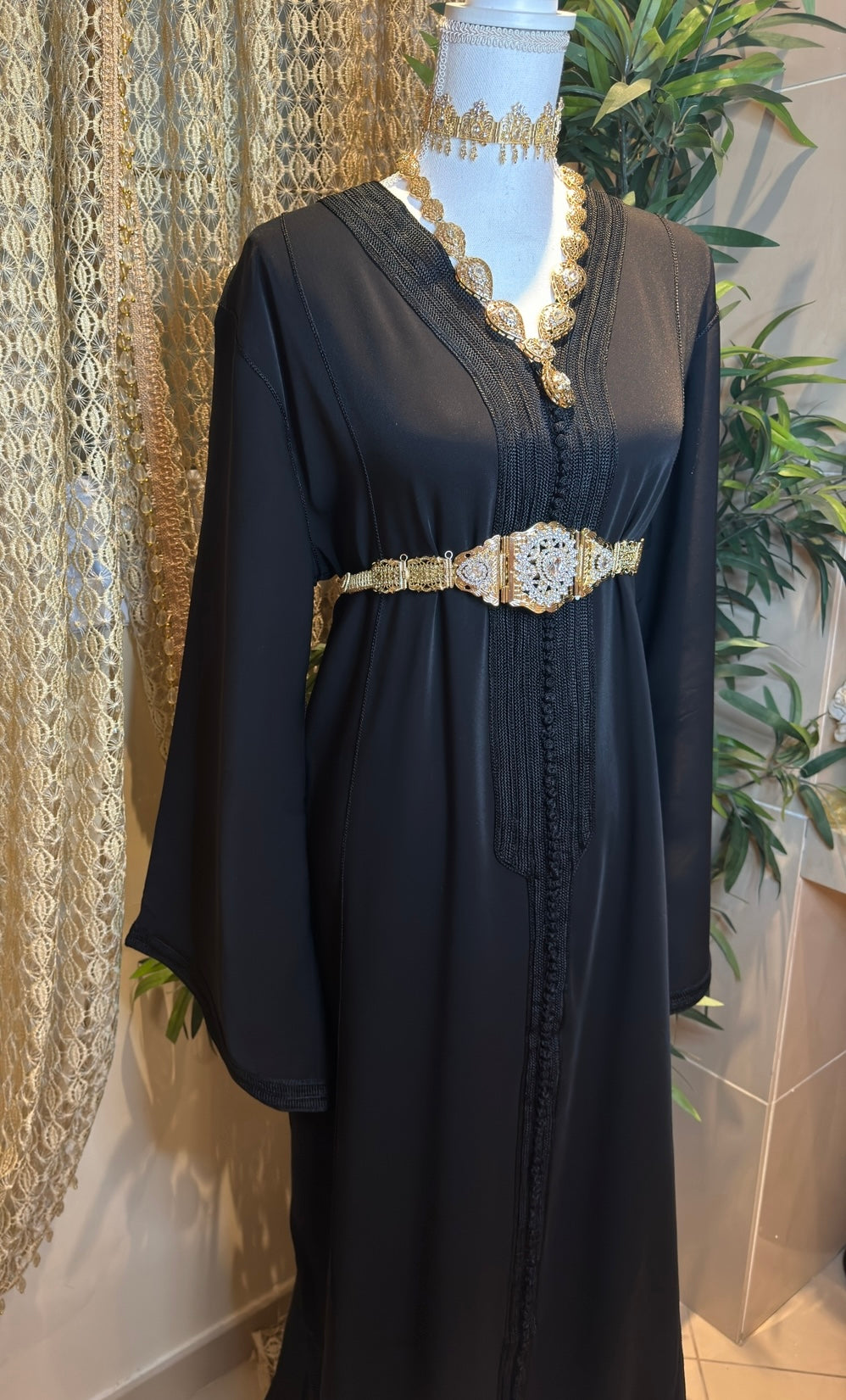 Caftan simple Noir