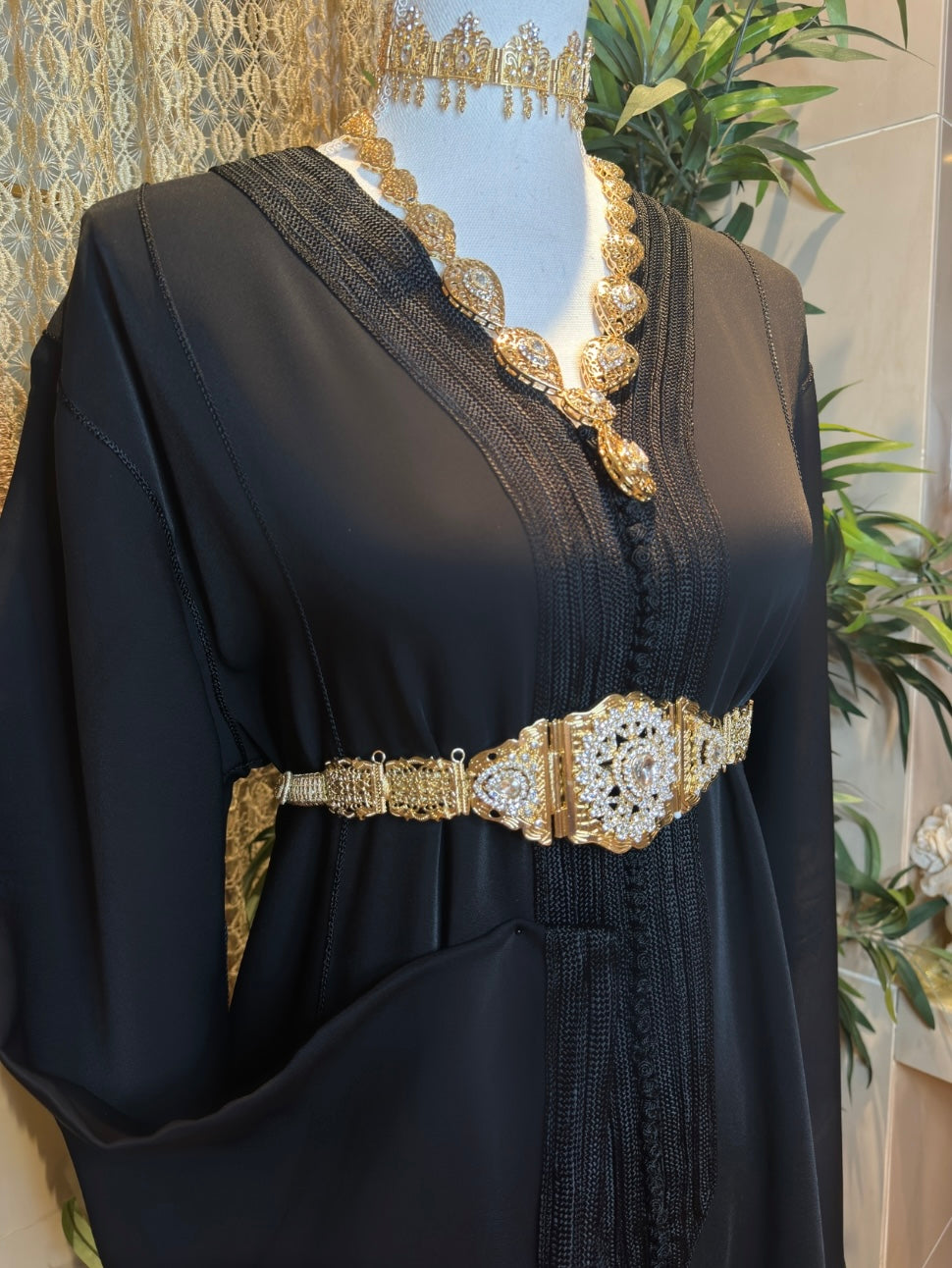 Caftan simple Noir