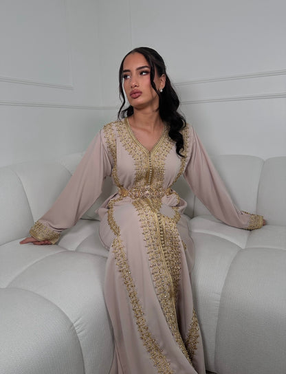 Caftan perle de rose