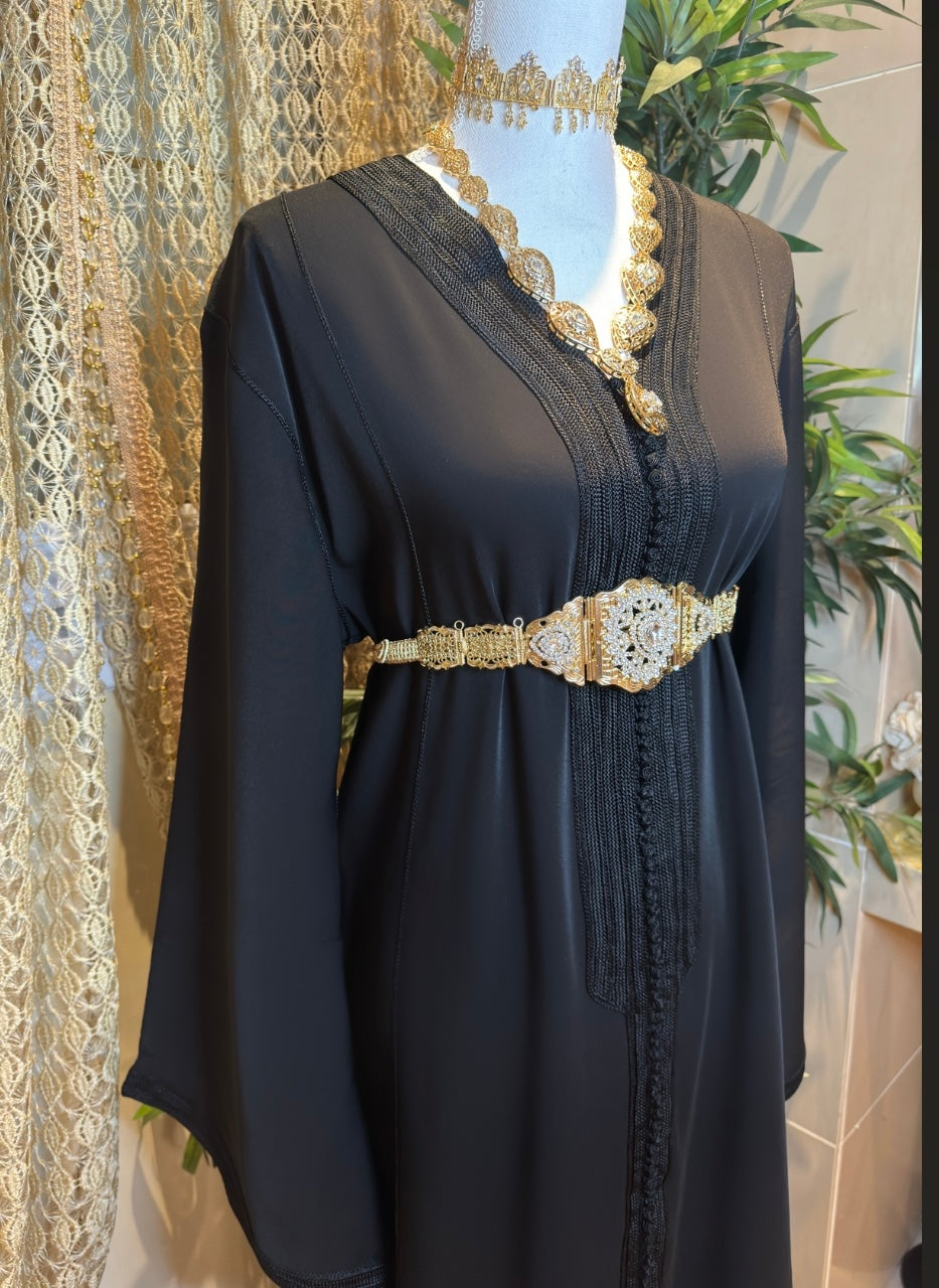 Caftan simple Noir